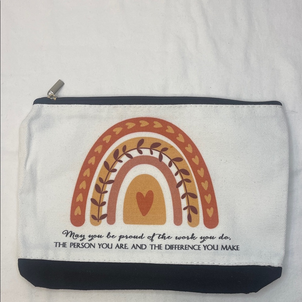 Canvas Pouch with Inspirational Quote